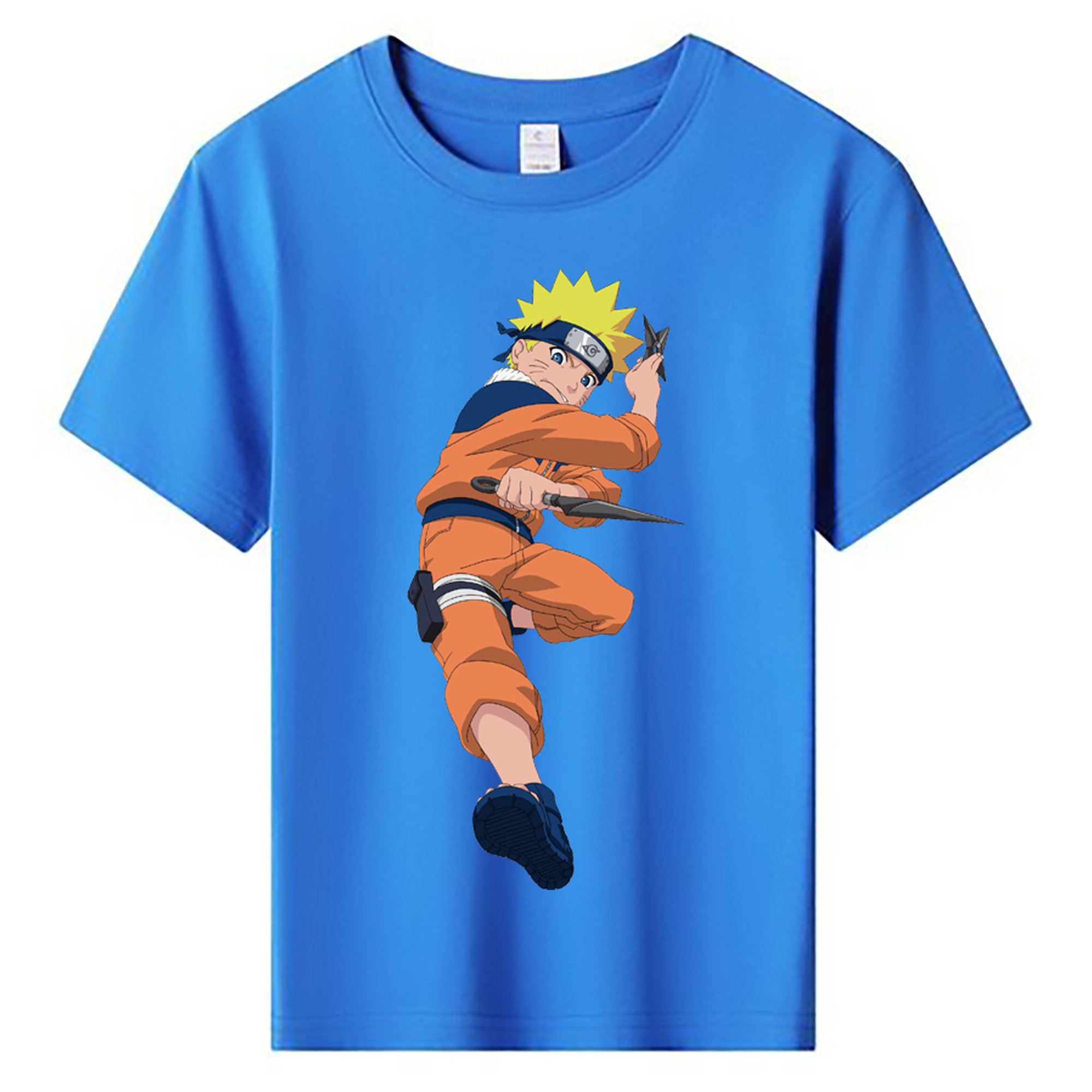 （画像用） NARUTO -ナルト- うずまき ナルト Uzumaki Naruto 綿100％キッズTシャツ（フロントプリント）
